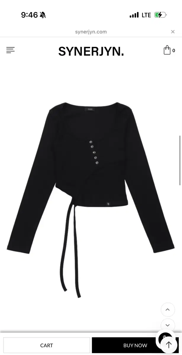 UNBALANCE BUTTON LONG SLEEVE BLACK